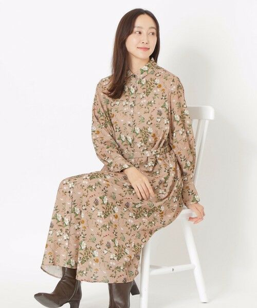 SANYO ESSENTIALS / サンヨーエッセンシャルズ ロング・マキシ丈ワンピース | 【HAIBARA】プリントワンピース | 詳細4