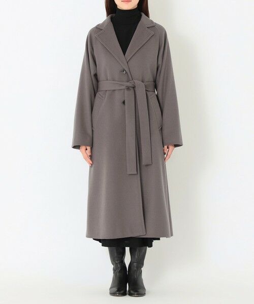 SANYO ESSENTIALS / サンヨーエッセンシャルズ その他アウター | ウールビーバー ベルテッドロングコート | 詳細4