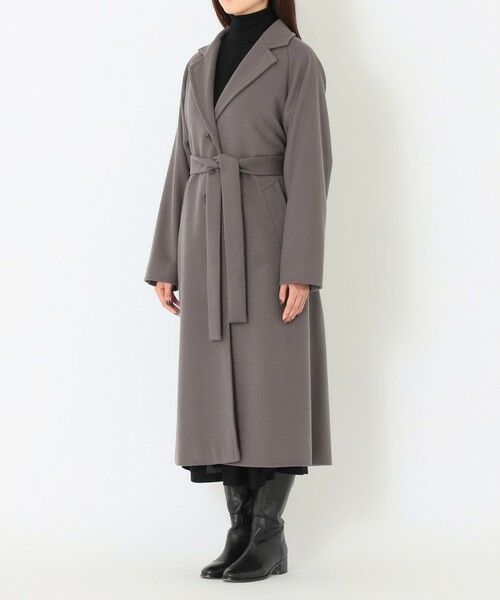 SANYO ESSENTIALS / サンヨーエッセンシャルズ その他アウター | ウールビーバー ベルテッドロングコート | 詳細5