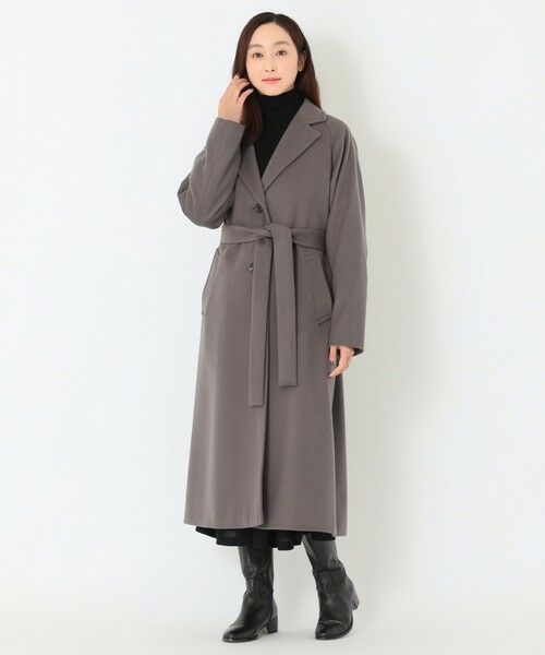 SANYO ESSENTIALS / サンヨーエッセンシャルズ その他アウター | ウールビーバー ベルテッドロングコート | 詳細1