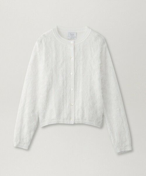 SANYO ESSENTIALS / サンヨーエッセンシャルズ ニット・セーター | フリンジカーディガン（オフホワイト1）