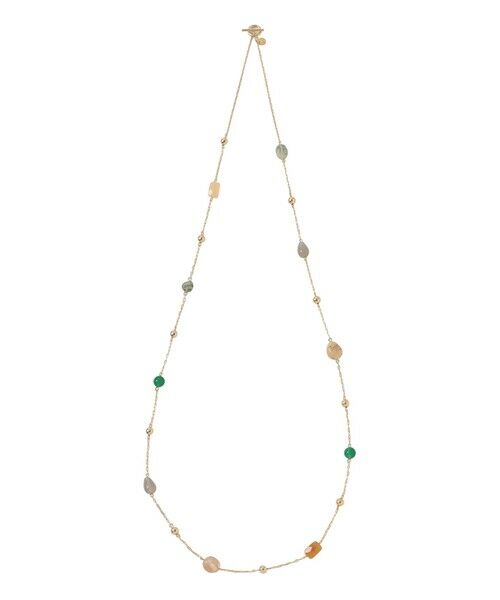 SANYO ESSENTIALS / サンヨーエッセンシャルズ ネックレス・ペンダント・チョーカー | 石付きロングチェーンネックレス（ゴールド3）