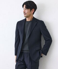 SANYO ESSENTIALS / サンヨーエッセンシャルズ ノーカラージャケット | ウール＆コットン シアーサッカージャケット