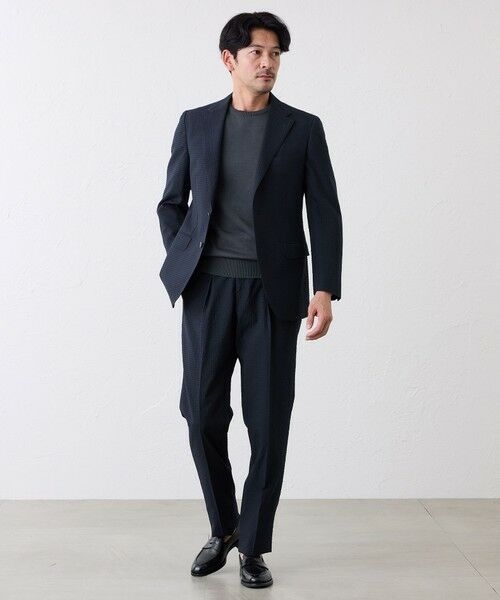 SANYO ESSENTIALS / サンヨーエッセンシャルズ ノーカラージャケット | ウール＆コットン シアーサッカージャケット | 詳細2