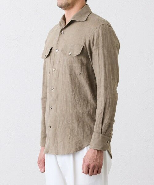 SANYO ESSENTIALS / サンヨーエッセンシャルズ シャツ・ブラウス | リネンワンピースカラーシャツ | 詳細5