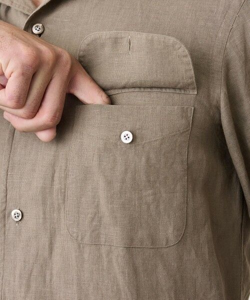 SANYO ESSENTIALS / サンヨーエッセンシャルズ シャツ・ブラウス | リネンワンピースカラーシャツ | 詳細7