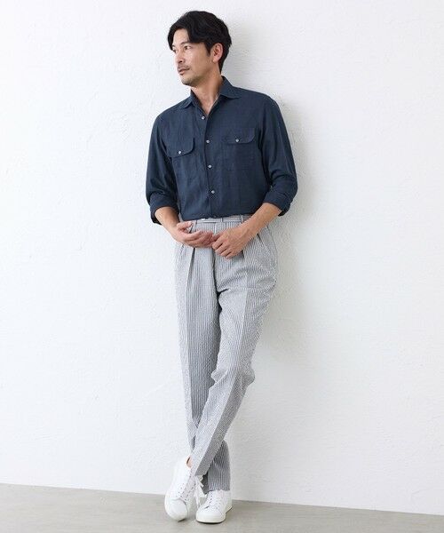 SANYO ESSENTIALS / サンヨーエッセンシャルズ シャツ・ブラウス | リネンワンピースカラーシャツ | 詳細2