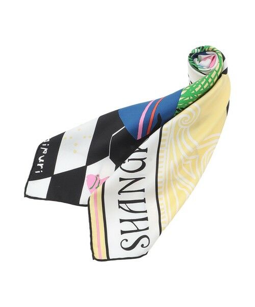 SANYO ESSENTIALS / サンヨーエッセンシャルズ マフラー・ショール・スヌード・ストール | 【manipuri】シルクスカーフ88シャングリラ（イエロー1）