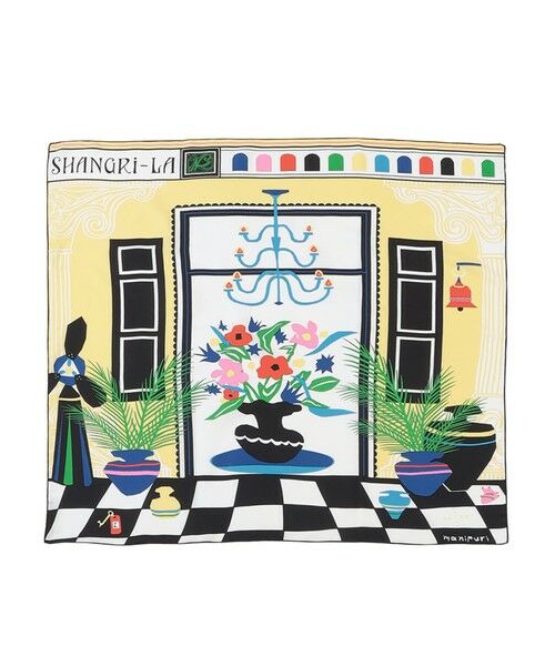 SANYO ESSENTIALS / サンヨーエッセンシャルズ マフラー・ショール・スヌード・ストール | 【manipuri】シルクスカーフ88シャングリラ | 詳細2