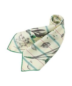 SANYO ESSENTIALS / サンヨーエッセンシャルズ マフラー・ショール・スヌード・ストール | 【manipuri】シルクスカーフ65　コラージュボタニカルフラワー