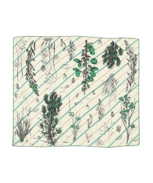 SANYO ESSENTIALS / サンヨーエッセンシャルズ マフラー・ショール・スヌード・ストール | 【manipuri】シルクスカーフ65　コラージュボタニカルフラワー | 詳細3