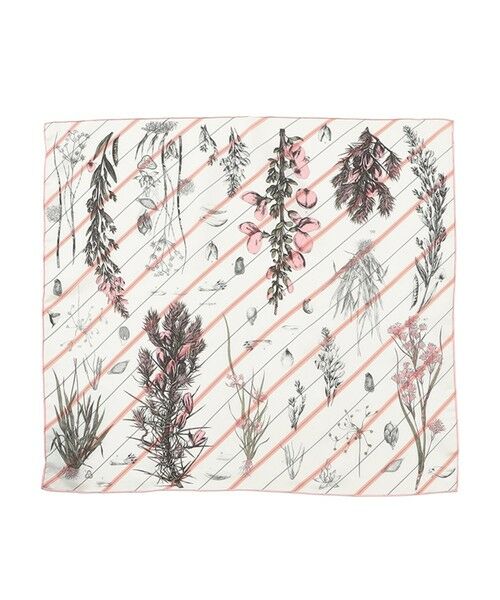 SANYO ESSENTIALS / サンヨーエッセンシャルズ マフラー・ショール・スヌード・ストール | 【manipuri】シルクスカーフ65　コラージュボタニカルフラワー | 詳細1