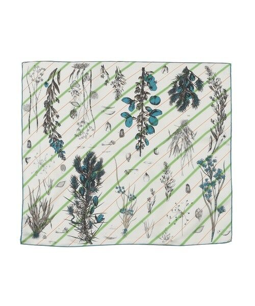 SANYO ESSENTIALS / サンヨーエッセンシャルズ マフラー・ショール・スヌード・ストール | 【manipuri】シルクスカーフ65　コラージュボタニカルフラワー | 詳細2