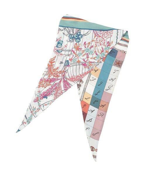 SANYO ESSENTIALS / サンヨーエッセンシャルズ マフラー・ショール・スヌード・ストール | 【manipuri】ダイヤ型スカーフ（ピンク5）