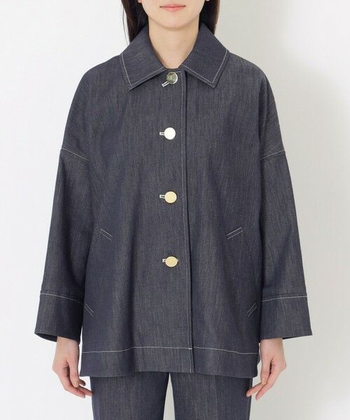 SANYO ESSENTIALS / サンヨーエッセンシャルズ ブルゾン | レーヨンストレッチデニムジャケット | 詳細3