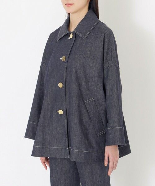 SANYO ESSENTIALS / サンヨーエッセンシャルズ ブルゾン | レーヨンストレッチデニムジャケット | 詳細4