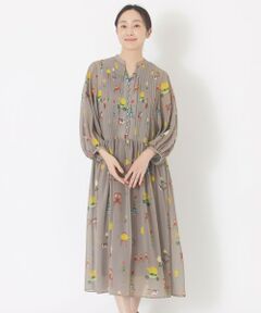 SANYO ESSENTIALS / サンヨーエッセンシャルズ ロング・マキシ丈ワンピース | 【AIKO FUKUDAコラボ】プリントワンピース