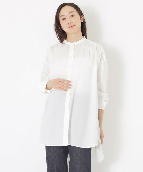 SANYO ESSENTIALS / サンヨーエッセンシャルズ シャツ・ブラウス | シャツチュニック（ホワイト1）