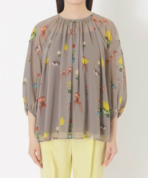SANYO ESSENTIALS / サンヨーエッセンシャルズ シャツ・ブラウス | 【AIKO FUKUDAコラボ】プリントブラウス | 詳細4