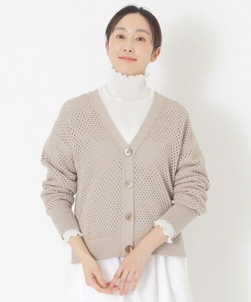 SANYO ESSENTIALS / サンヨーエッセンシャルズ ニット・セーター | メッシュニット（ベージュ1）