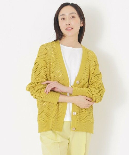 SANYO ESSENTIALS / サンヨーエッセンシャルズ ニット・セーター | メッシュニット（イエロー1）