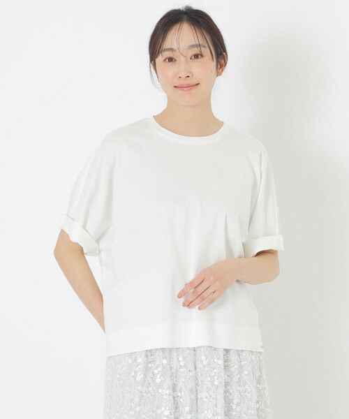 SANYO ESSENTIALS / サンヨーエッセンシャルズ カットソー | 【DRESOPHY】シルキースムースカットソー（ホワイト1）