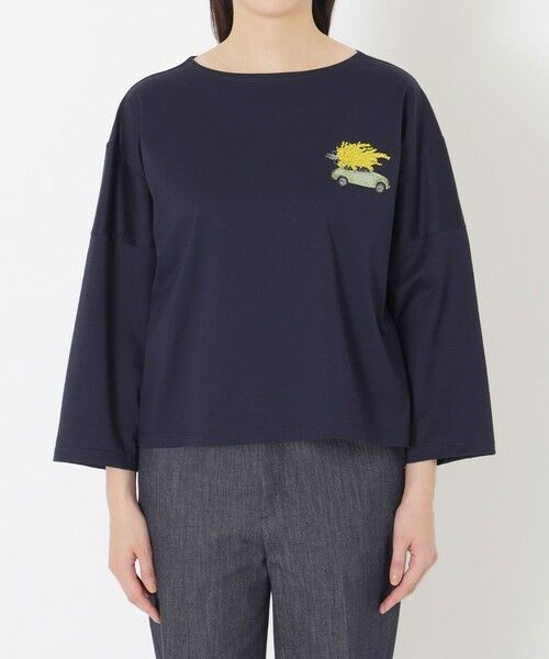 SANYO ESSENTIALS / サンヨーエッセンシャルズ カットソー | 【AIKO FUKUDAコラボ】刺繍Tシャツ | 詳細3