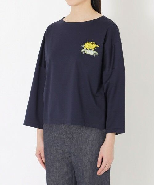 SANYO ESSENTIALS / サンヨーエッセンシャルズ カットソー | 【AIKO FUKUDAコラボ】刺繍Tシャツ | 詳細4