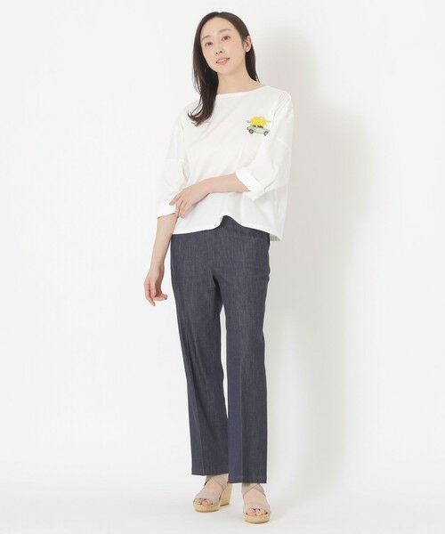 SANYO ESSENTIALS / サンヨーエッセンシャルズ カットソー | 【AIKO FUKUDAコラボ】刺繍Tシャツ | 詳細1