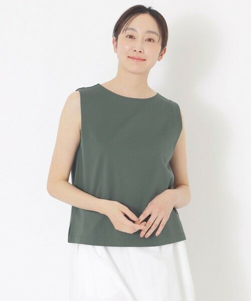 SANYO ESSENTIALS / サンヨーエッセンシャルズ カットソー | ノースリーブカットソー（カーキ4）