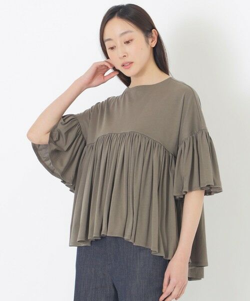 SANYO ESSENTIALS / サンヨーエッセンシャルズ カットソー | ティアードカットソー（キャメル3）