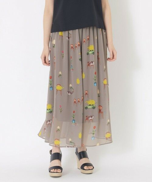 SANYO ESSENTIALS / サンヨーエッセンシャルズ その他パンツ | 【AIKO FUKUDAコラボ】プリントパンツ（グレー3）