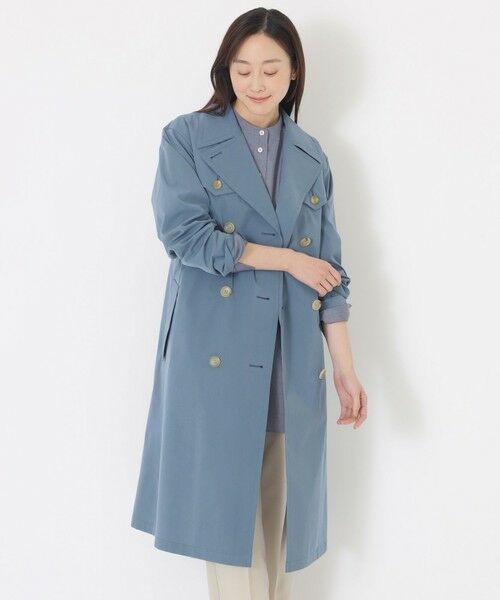 SANYO ESSENTIALS / サンヨーエッセンシャルズ その他アウター | ＜アンブレラコート＞ダブルトレンチササールコート（ブルー6）