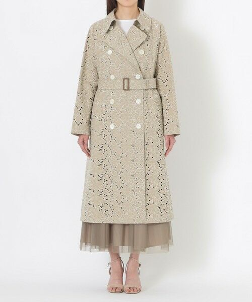 SANYO ESSENTIALS / サンヨーエッセンシャルズ その他アウター | 【80周年企画】フラワーエンブロイダリートレンチコート | 詳細3