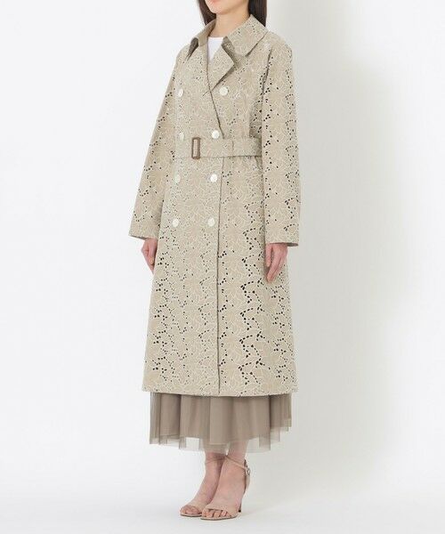 SANYO ESSENTIALS / サンヨーエッセンシャルズ その他アウター | 【80周年企画】フラワーエンブロイダリートレンチコート | 詳細4