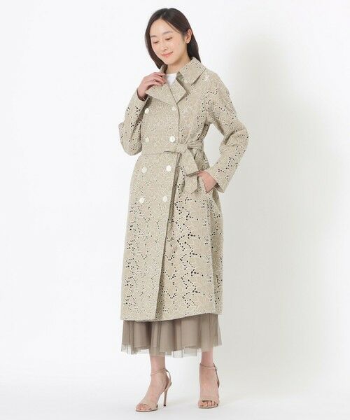 SANYO ESSENTIALS / サンヨーエッセンシャルズ その他アウター | 【80周年企画】フラワーエンブロイダリートレンチコート | 詳細2