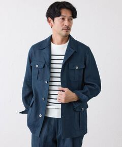 SANYO ESSENTIALS / サンヨーエッセンシャルズ ブルゾン | リネンサファリジャケット