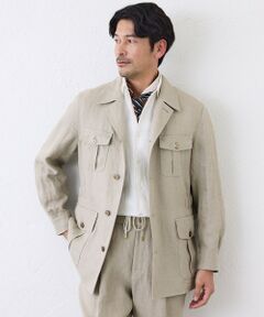 SANYO ESSENTIALS / サンヨーエッセンシャルズ ブルゾン | リネンサファリジャケット