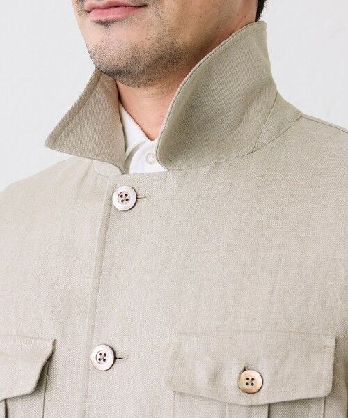 SANYO ESSENTIALS / サンヨーエッセンシャルズ ブルゾン | リネンサファリジャケット | 詳細6