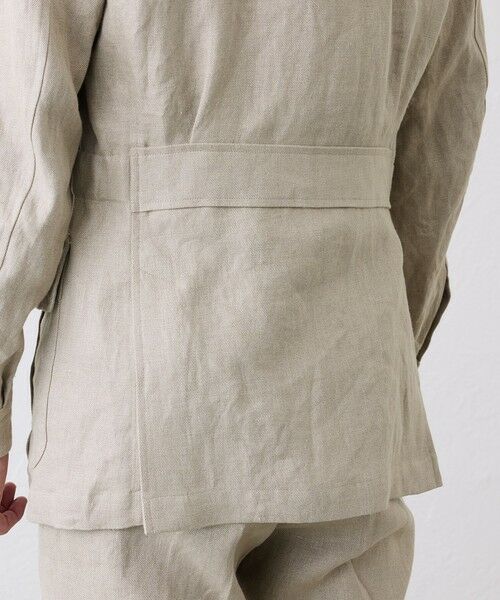 SANYO ESSENTIALS / サンヨーエッセンシャルズ ブルゾン | リネンサファリジャケット | 詳細9