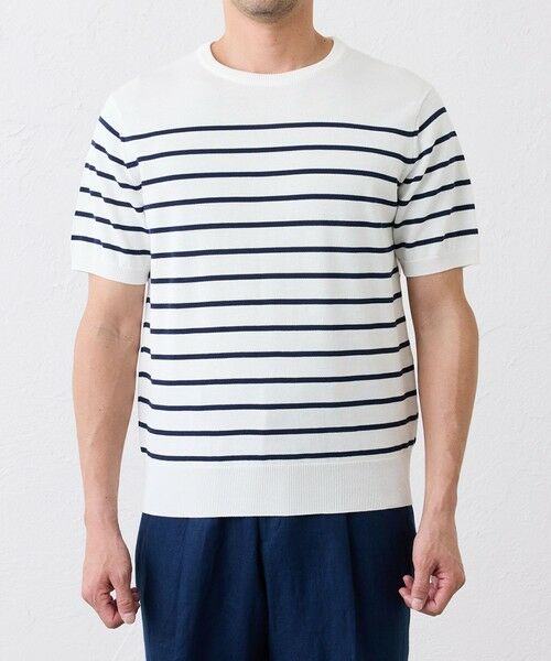 SANYO ESSENTIALS / サンヨーエッセンシャルズ ニット・セーター | ハイツイストボーダーニット | 詳細3