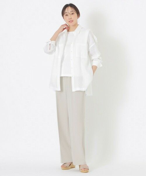SANYO ESSENTIALS / サンヨーエッセンシャルズ シャツ・ブラウス | リネン長袖シャツ | 詳細1