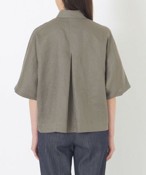 SANYO ESSENTIALS / サンヨーエッセンシャルズ シャツ・ブラウス | カラーリネンハーフスリーブシャツ | 詳細7
