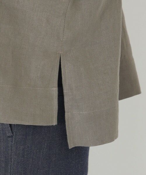 SANYO ESSENTIALS / サンヨーエッセンシャルズ シャツ・ブラウス | カラーリネンハーフスリーブシャツ | 詳細9