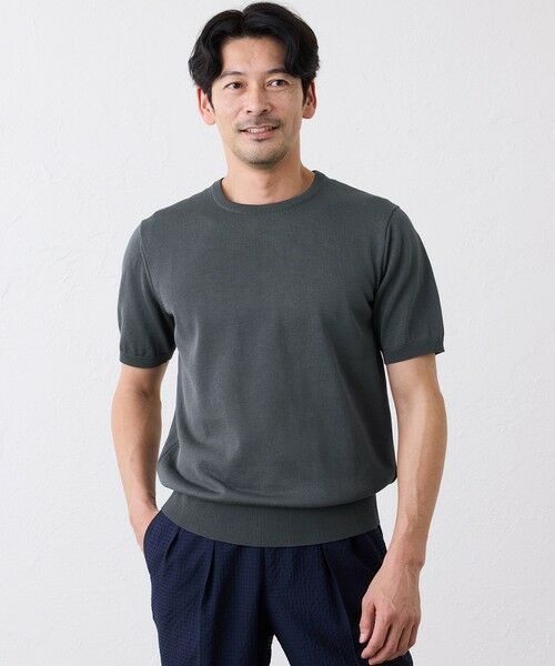 SANYO ESSENTIALS / サンヨーエッセンシャルズ ニット・セーター | 【一部予約販売】ハイツイストニットTEE（チャコールグレー1）