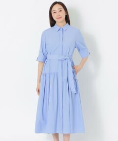 SANYO ESSENTIALS / サンヨーエッセンシャルズ ロング・マキシ丈ワンピース | タイプライターシャツワンピース