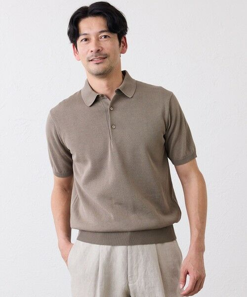 SANYO ESSENTIALS / サンヨーエッセンシャルズ ニット・セーター | 【一部予約販売】ハイツイストニットポロ（ベージュ3）