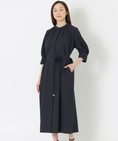 SANYO ESSENTIALS / サンヨーエッセンシャルズ ロング・マキシ丈ワンピース | サッカーバンドカラーワンピース