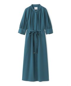 SANYO ESSENTIALS / サンヨーエッセンシャルズ ロング・マキシ丈ワンピース | サッカーバンドカラーワンピース