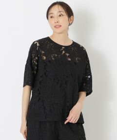 SANYO ESSENTIALS / サンヨーエッセンシャルズ シャツ・ブラウス | リーフレースドルマンブラウス